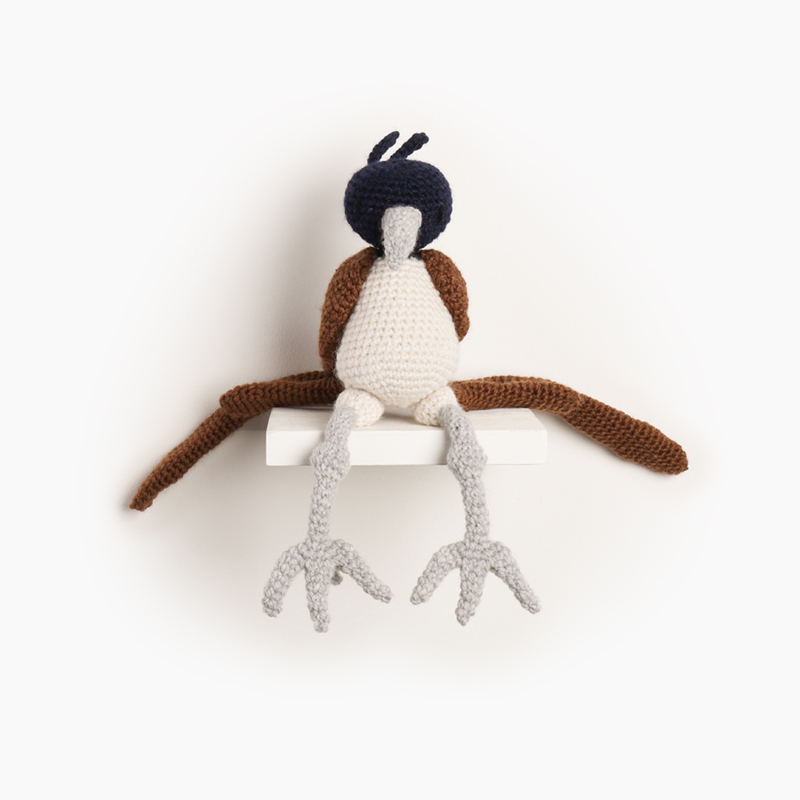 Amigurumi Crochet Indian Paradise Flycatcher Bird